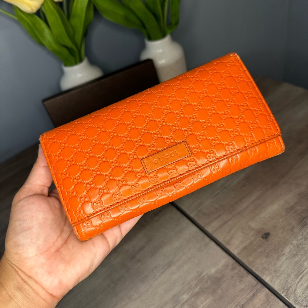 Gucci Guccissima Long Wallet - orange - Picture 13 of 13